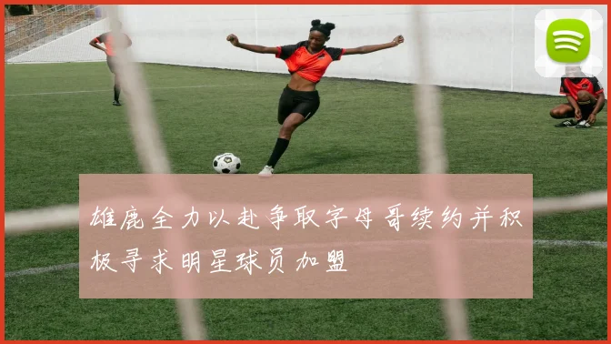 雄鹿全力以赴争取字母哥续约并积极寻求明星球员加盟