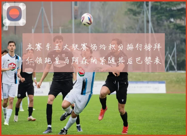 本赛季五大联赛场均积分排行榜拜仁领跑皇马阿森纳紧随其后巴黎表现不佳排第十二